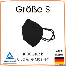Lade das Bild in den Galerie-Viewer, Schwarze FFP2 NR Maske "Größe S"