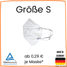 Lade das Bild in den Galerie-Viewer, FFP2 NR Maske "Größe S"