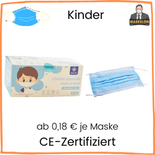 Lade das Bild in den Galerie-Viewer, Medizinische Mund-Nasenschutzmaske Typ II R (für Kinder)