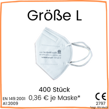 Lade das Bild in den Galerie-Viewer, FFP2 NR Maske &quot;Größe L&quot;
