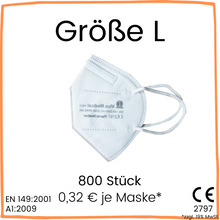 Lade das Bild in den Galerie-Viewer, FFP2 NR Maske &quot;Größe L&quot;

