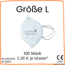 Lade das Bild in den Galerie-Viewer, FFP2 NR Maske &quot;Größe L&quot;

